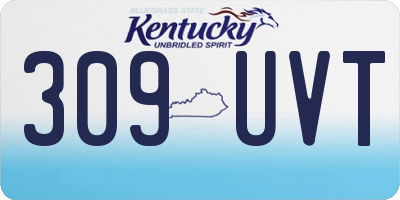 KY license plate 309UVT