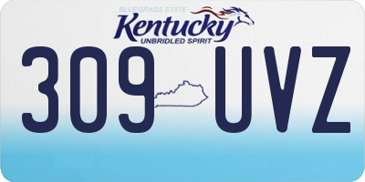 KY license plate 309UVZ