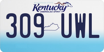 KY license plate 309UWL