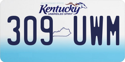 KY license plate 309UWM