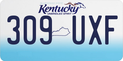 KY license plate 309UXF