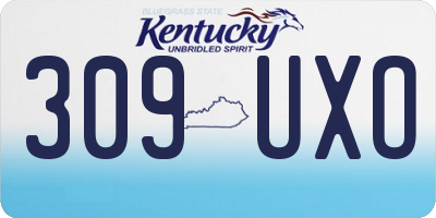 KY license plate 309UXO