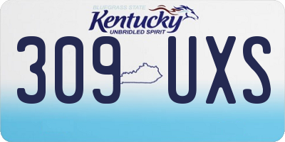 KY license plate 309UXS