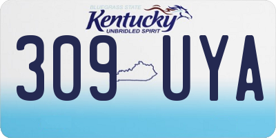 KY license plate 309UYA