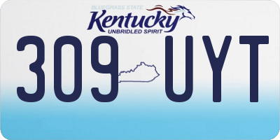 KY license plate 309UYT