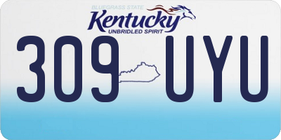 KY license plate 309UYU