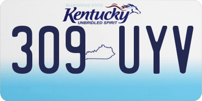 KY license plate 309UYV