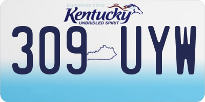 KY license plate 309UYW