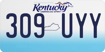 KY license plate 309UYY
