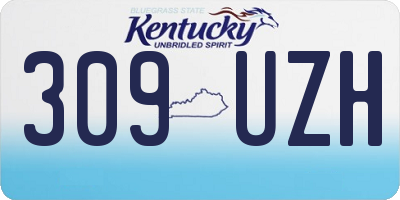 KY license plate 309UZH