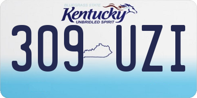 KY license plate 309UZI