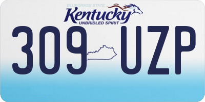 KY license plate 309UZP