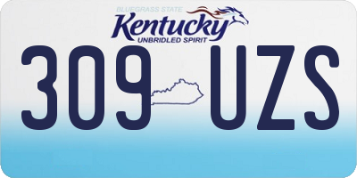 KY license plate 309UZS