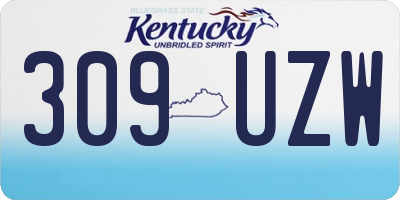 KY license plate 309UZW