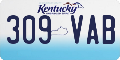KY license plate 309VAB