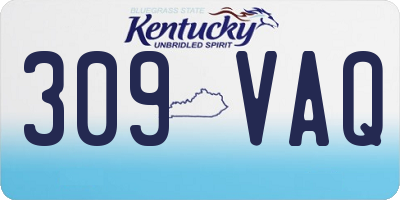 KY license plate 309VAQ