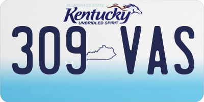 KY license plate 309VAS