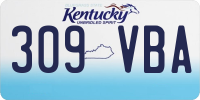 KY license plate 309VBA