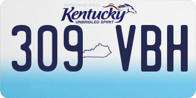 KY license plate 309VBH