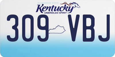 KY license plate 309VBJ
