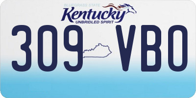 KY license plate 309VBO