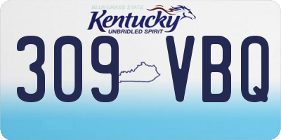 KY license plate 309VBQ