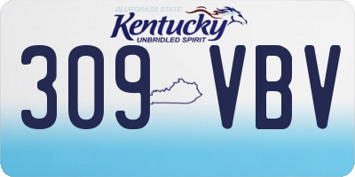 KY license plate 309VBV