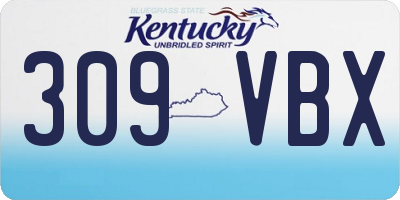 KY license plate 309VBX