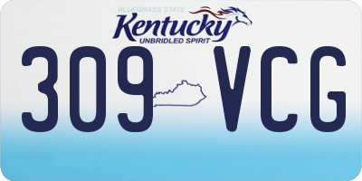 KY license plate 309VCG