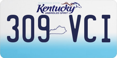 KY license plate 309VCI