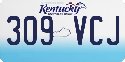 KY license plate 309VCJ