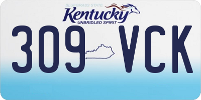 KY license plate 309VCK