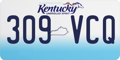 KY license plate 309VCQ