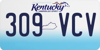 KY license plate 309VCV
