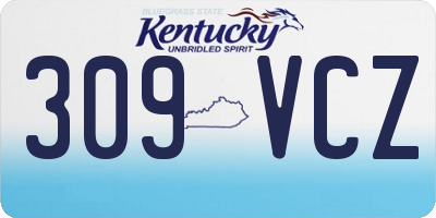 KY license plate 309VCZ