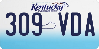 KY license plate 309VDA