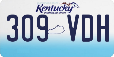KY license plate 309VDH