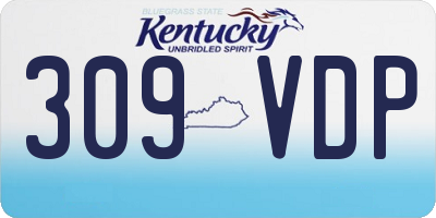 KY license plate 309VDP