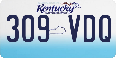 KY license plate 309VDQ