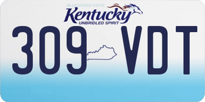 KY license plate 309VDT
