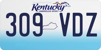 KY license plate 309VDZ