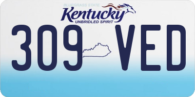 KY license plate 309VED