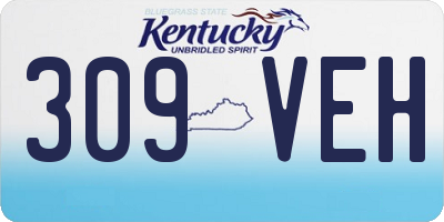 KY license plate 309VEH