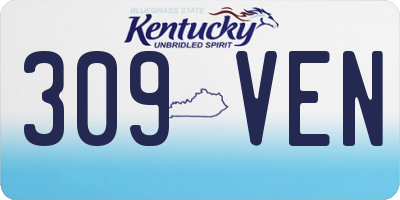 KY license plate 309VEN