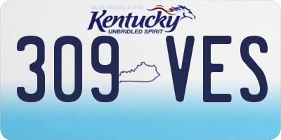 KY license plate 309VES
