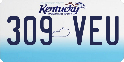 KY license plate 309VEU