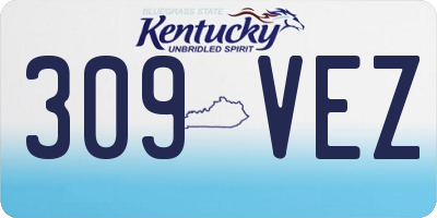 KY license plate 309VEZ