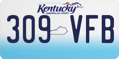 KY license plate 309VFB