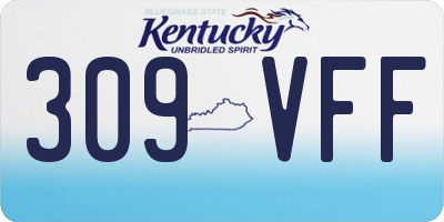KY license plate 309VFF