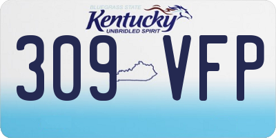 KY license plate 309VFP